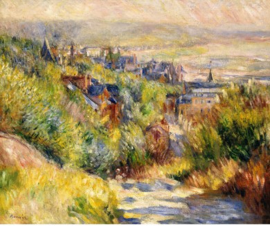 The Heights at Trouville - Pierre Auguste Renoir Painting